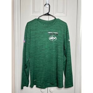 Nike Dri-Fit Mens New York Jets Infield Apparel Long Sleeve Shirt Size Large NFL